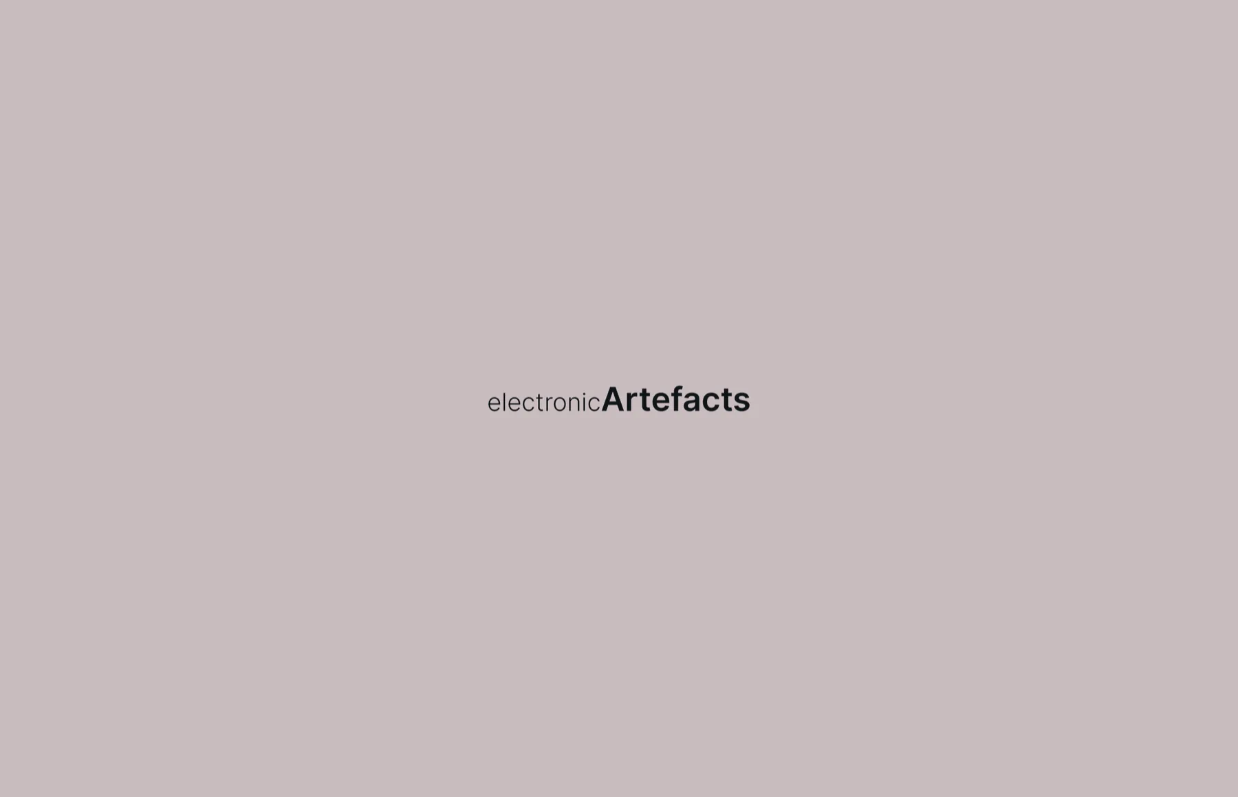 Electronic Artefacts